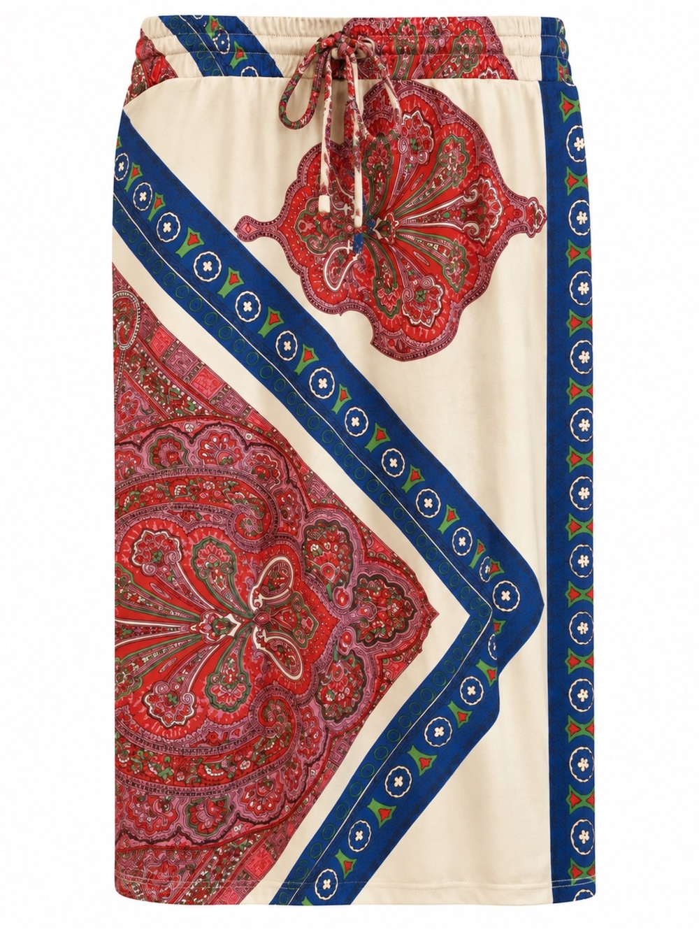 Anthropologie Leifnotes size 10 Handkerchief  Print Midi Skirt Pull On Viscose